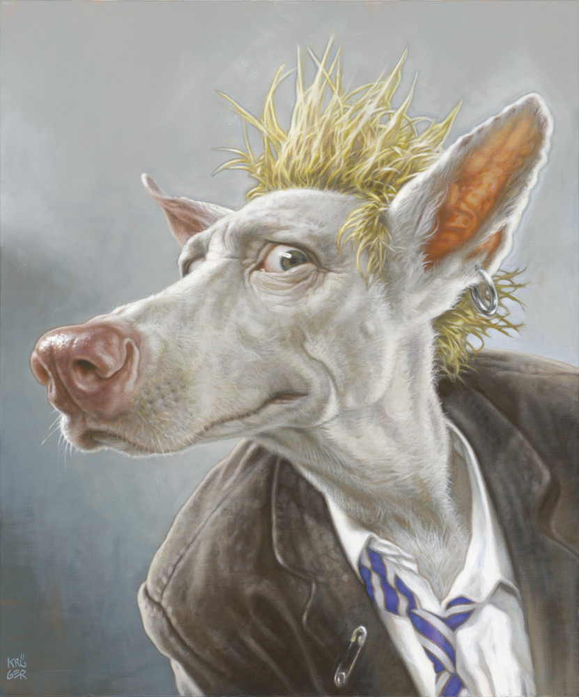 Karikatur eines Hundes